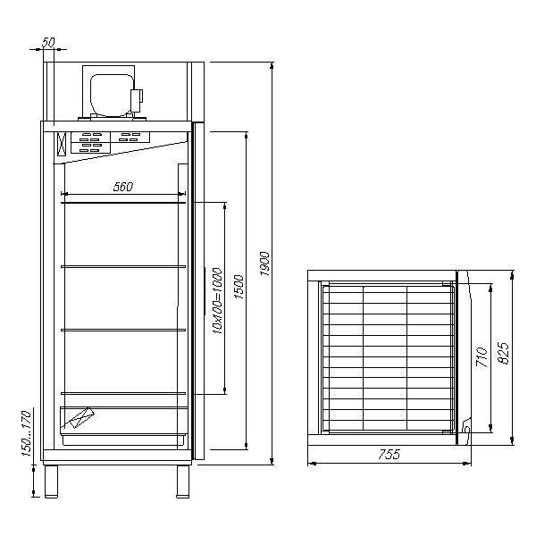 Шкаф холодильный r700с carboma