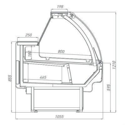 Холодильная витрина Brandford Aurora SLIM 190