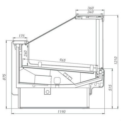 Холодильная витрина Brandford Aurora SQ 190