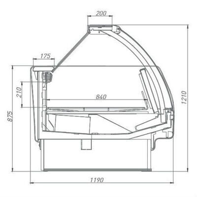 Холодильная витрина Brandford Aurora HT 190