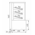 Витрина хлебная KC70 N 1,3-2 LIGHT (Хлебная 1,3 Carboma Сube без стекла)